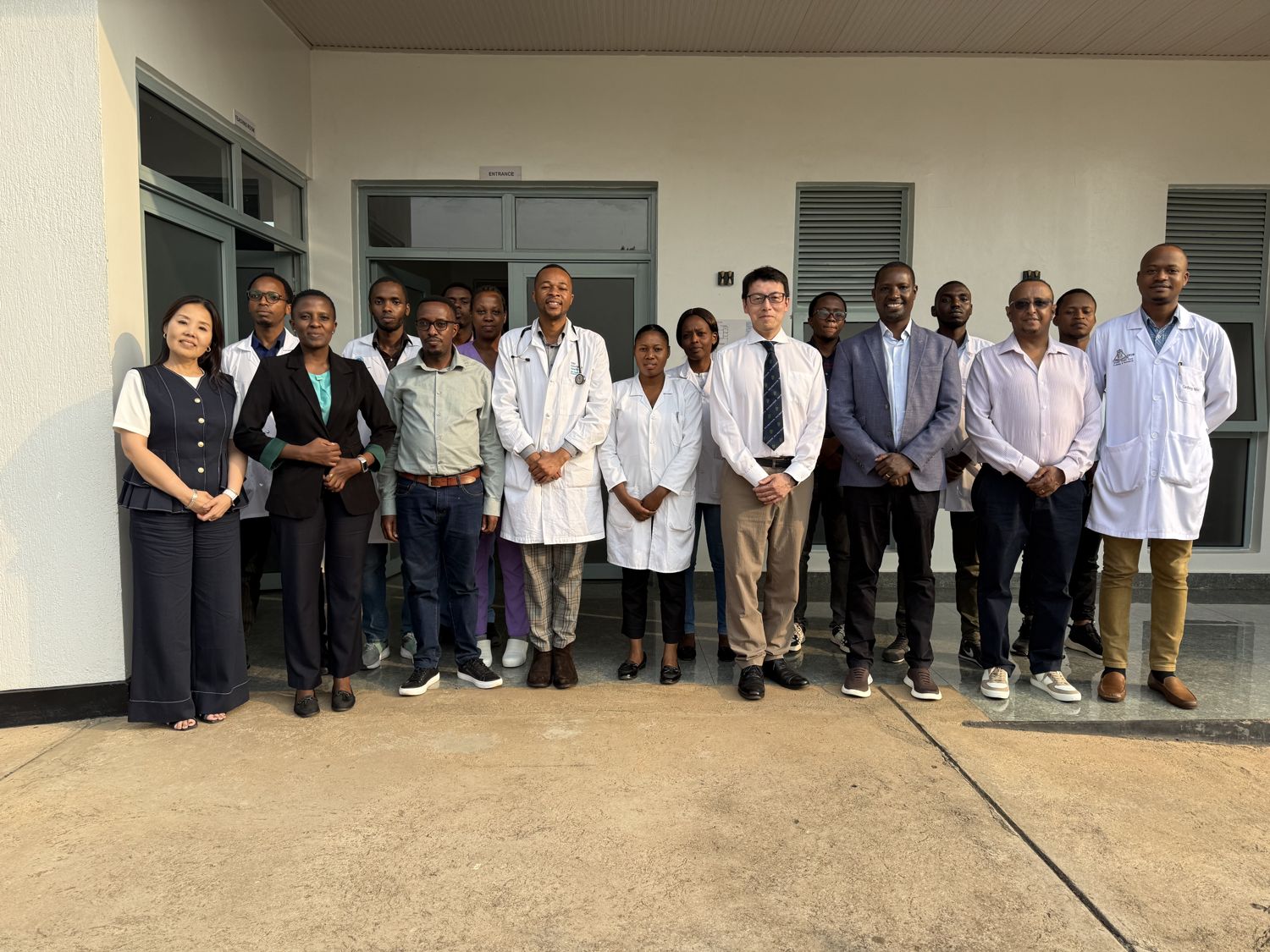 Visit to a medical facility in Rwanda with local doctors and staff